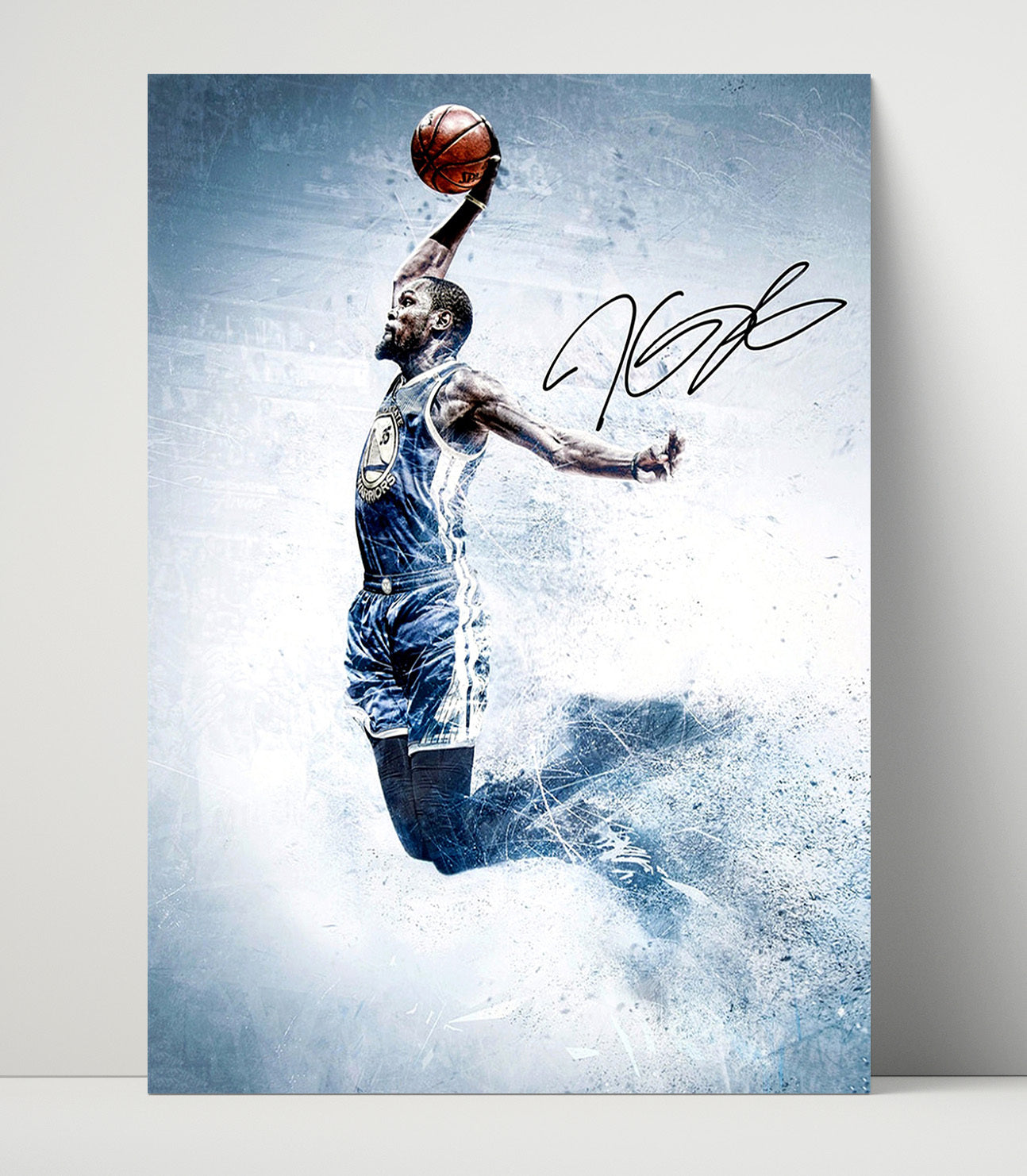 Kevin Durant Warriors Skyline Apex Flight basketball print - 16x20 Unframed Print wall art