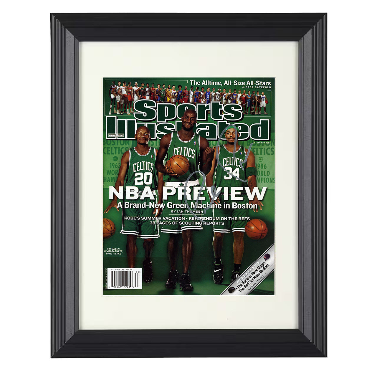 Kevin Garnett - Celtics Big Three NBA Preview 2007 SI 8x10 framed basketball wall art