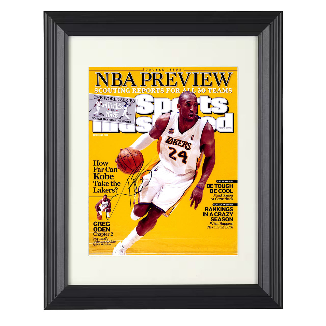 Kobe Bryant - NBA Preview Lakers Title Push 2008 SI 8x10 framed basketball wall art