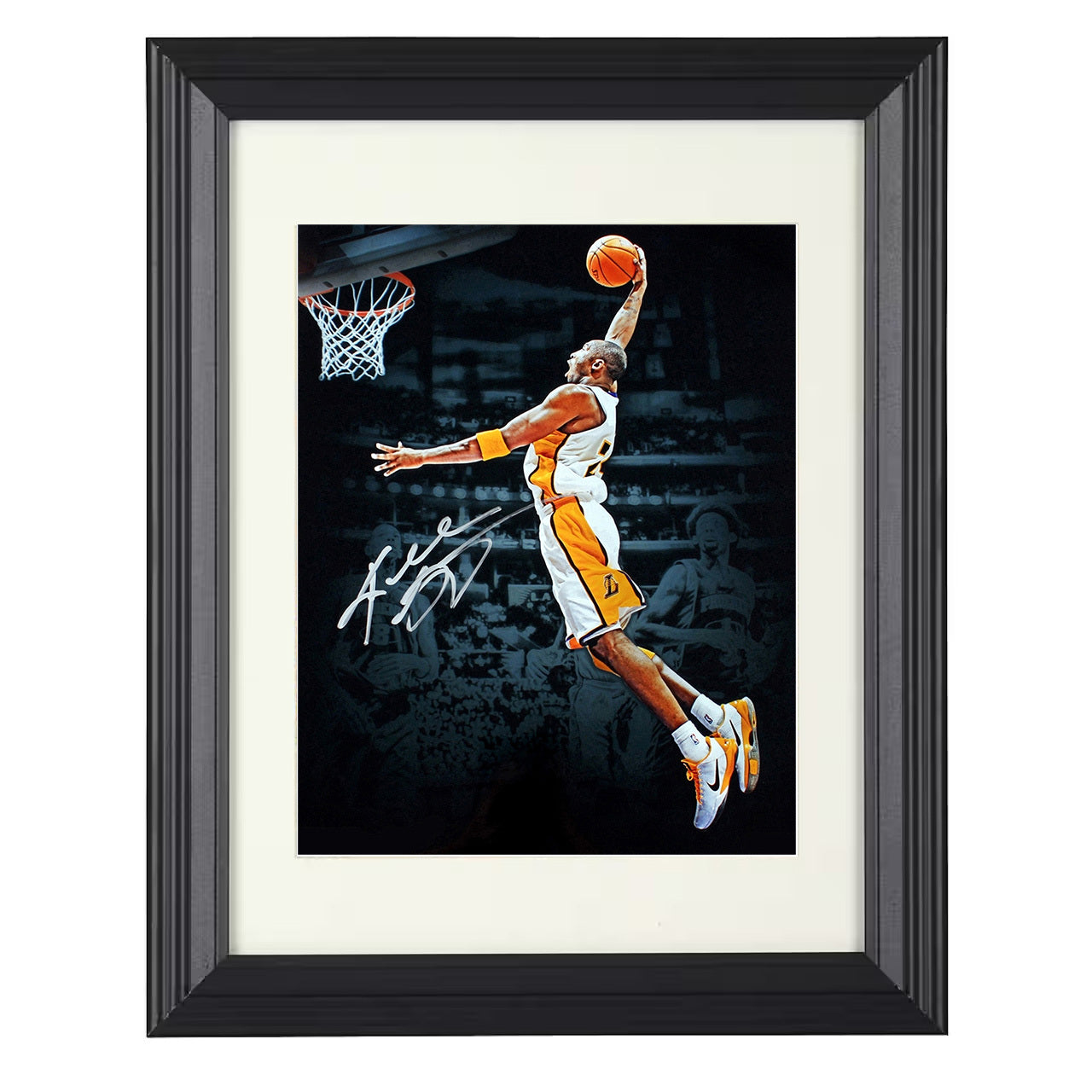 Kobe Bryant - Lakers Baseline Mamba Takeoff 8x10 framed basketball wall art