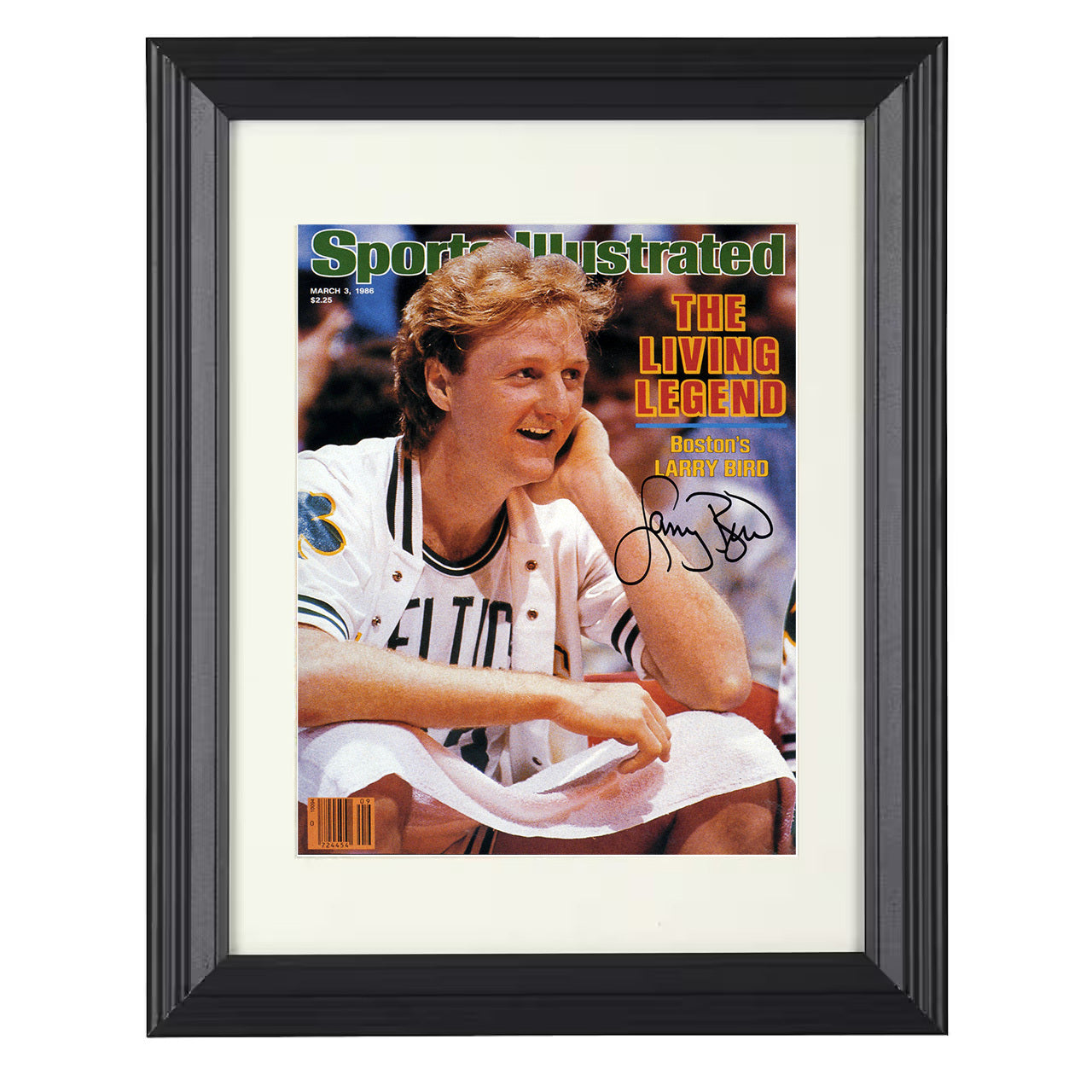 Larry Bird - Boston Basketball Living Legend 1986 SI 8x10 framed basketball wall art