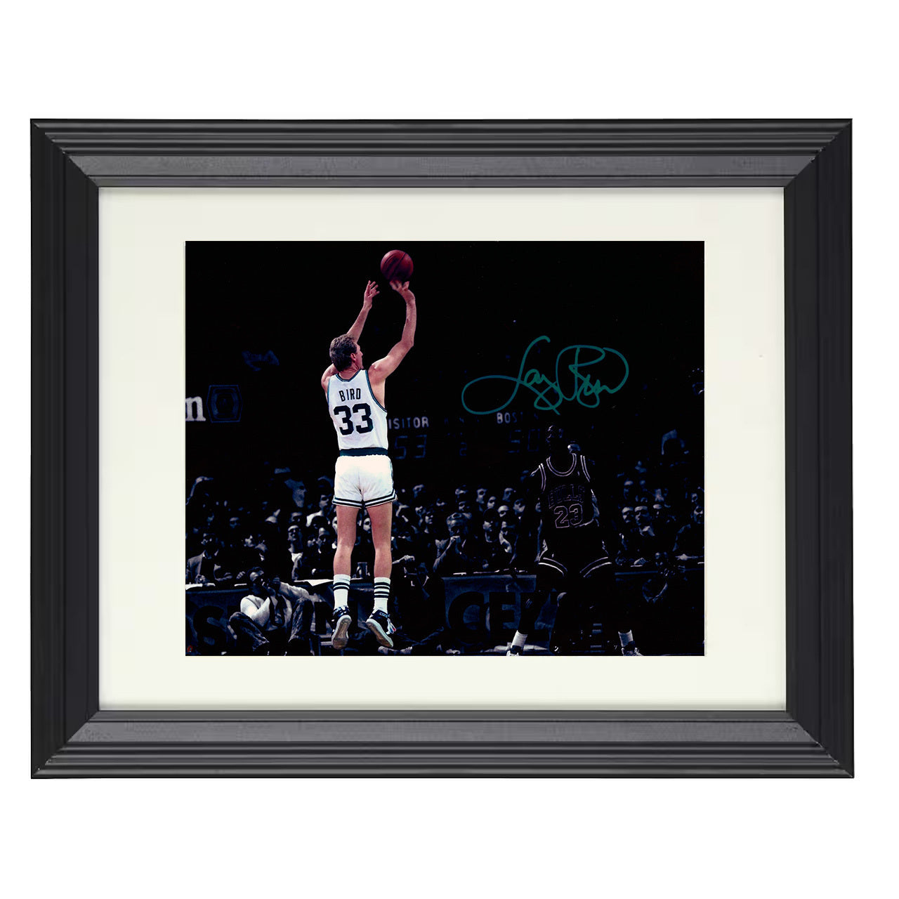 Larry Bird - Celtics Clutch Jumper 8x10 framed basketball wall art