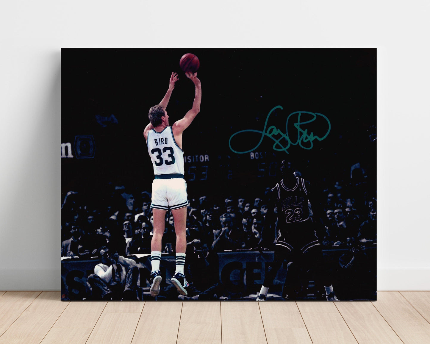 Larry Bird Celtics Clutch Jumper basketball print - 16x20 Unframed Print wall art