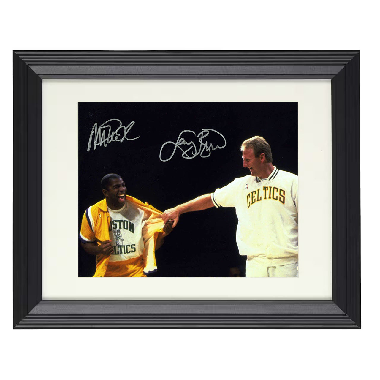 Magic Johnson and Larry Bird - Friendly Rivalry Legends 8x10 framed basketball wall art