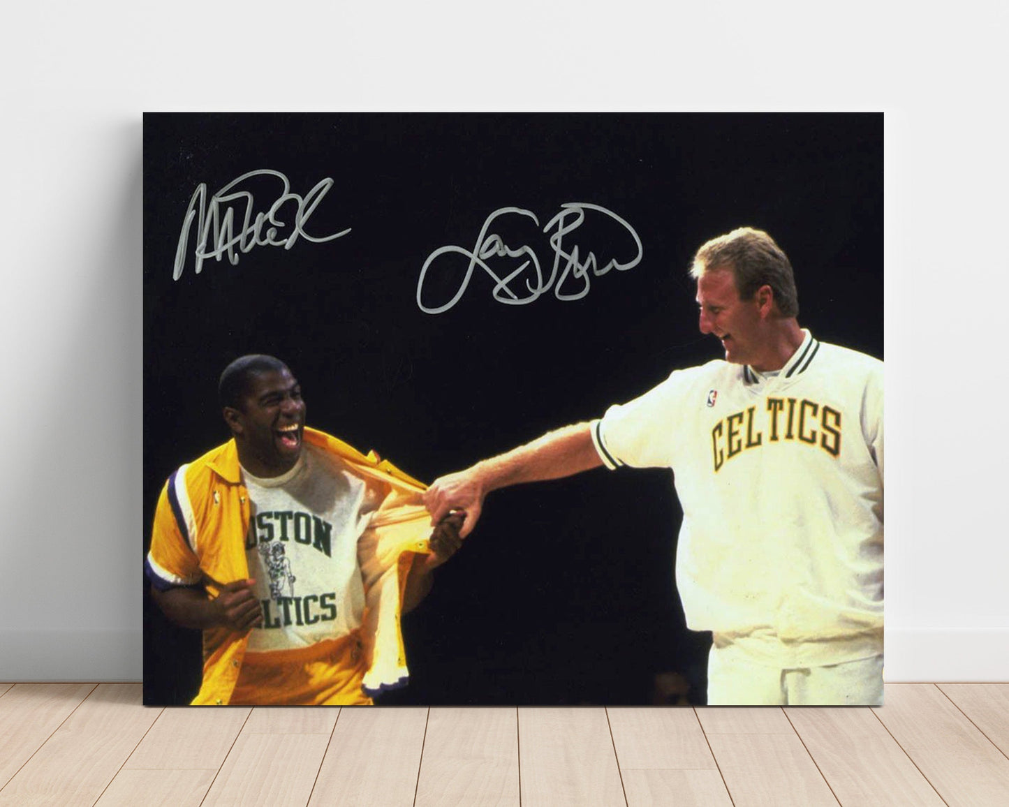 Magic Johnson and Larry Bird – Friendly Rivalry Legends - Basketball Wall Art