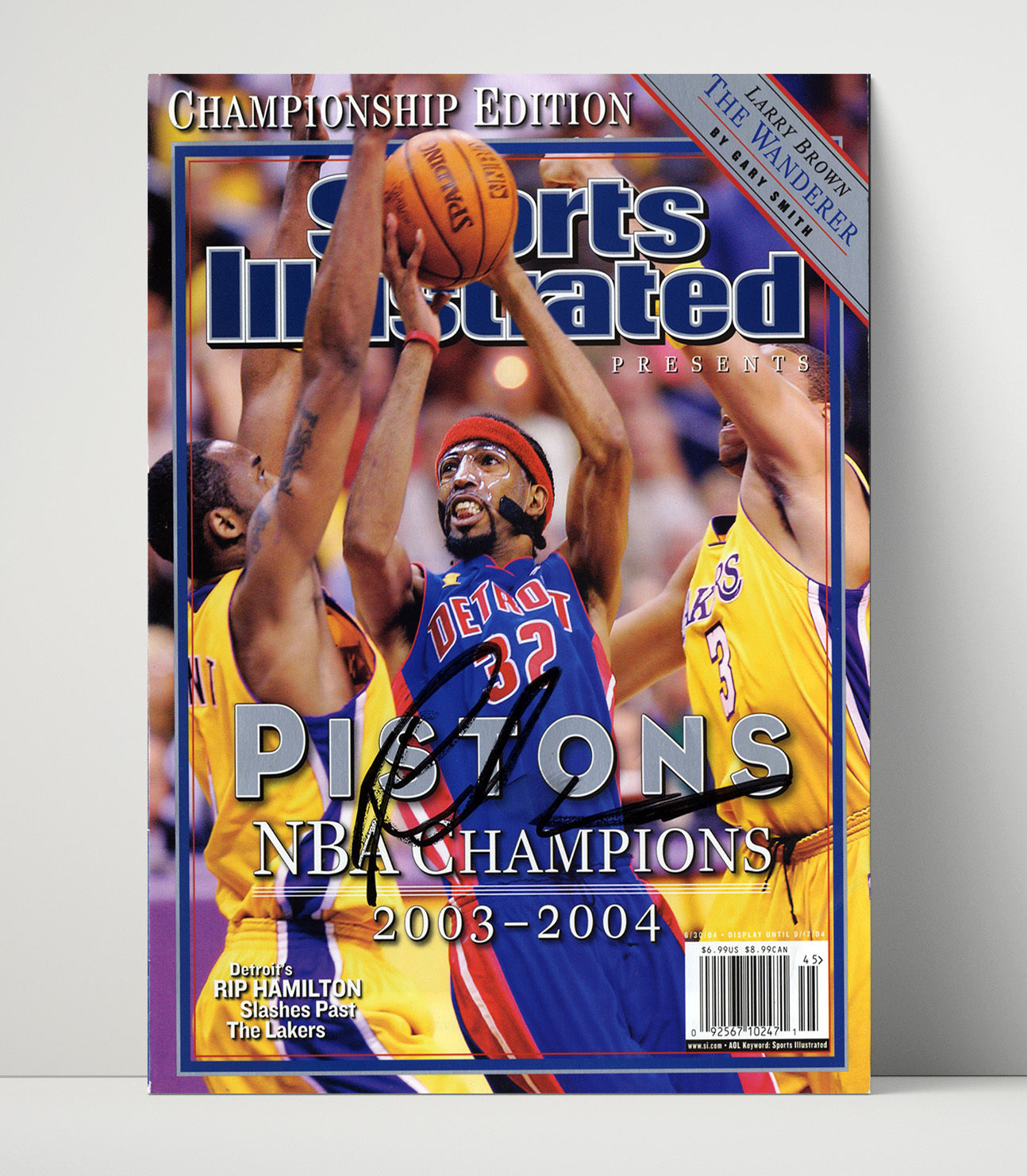 Richard Hamilton 2004 SI Detroit Basketball Championship Edition basketball print - 16x20 Unframed Print wall art