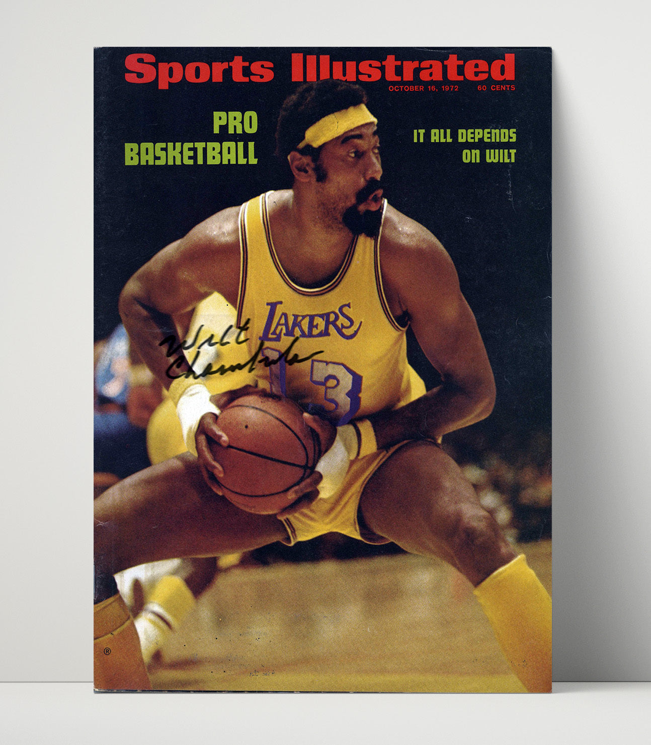 Wilt Chamberlain Los Angeles It All Depends on Wilt Feature SI Cover October 1972 basketball print - 16x20 Unframed Print wall art
