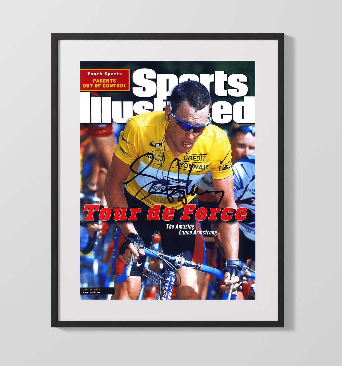 Lance Armstrong 2000 SI Tour de Force Cover 16x20 Unframed Print cycling wall art