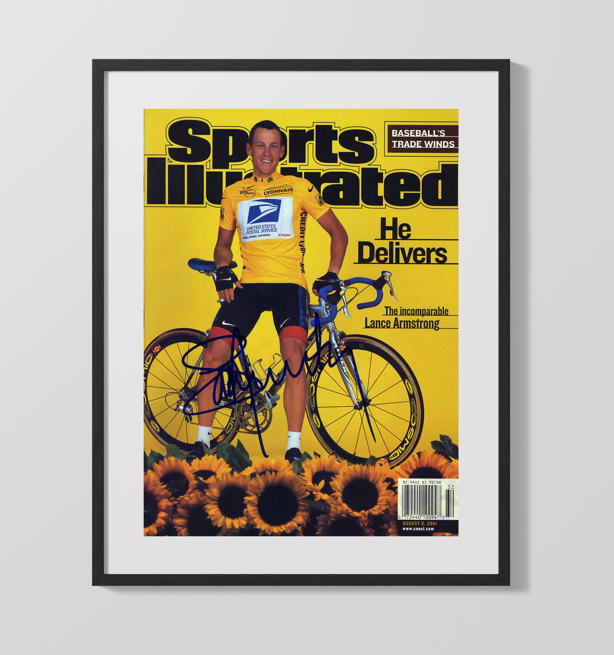 Lance Armstrong 2001 SI He Delivers Cover 16x20 Unframed Print cycling wall art