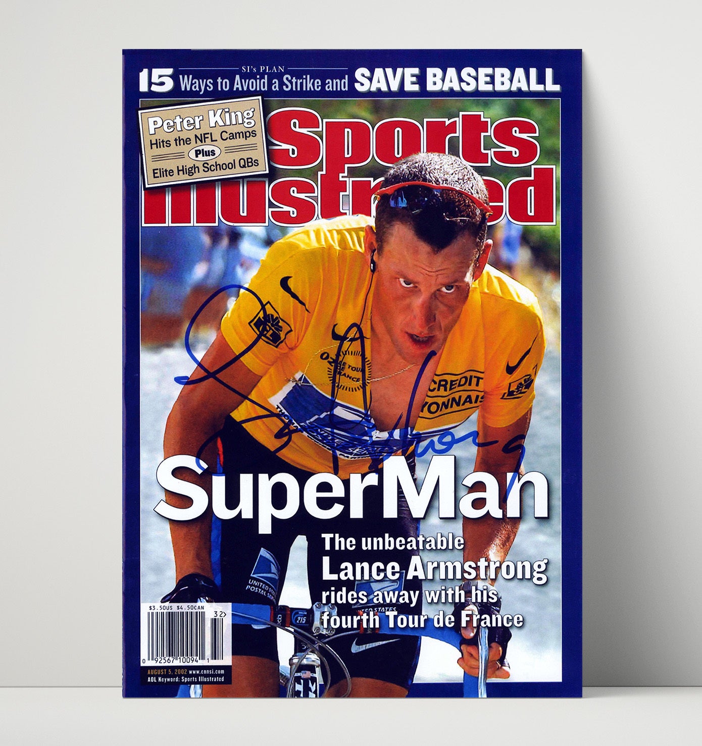 Lance Armstrong 2002 SI Tour De France Champion Cover 16x20 Unframed Print cycling wall art print – Cycling Wall Art decor