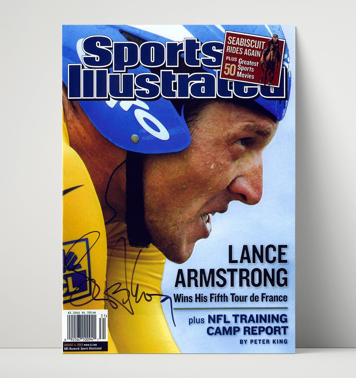 Lance Armstrong – Fifth Tour de France 2003 SI unframed cycling poster print