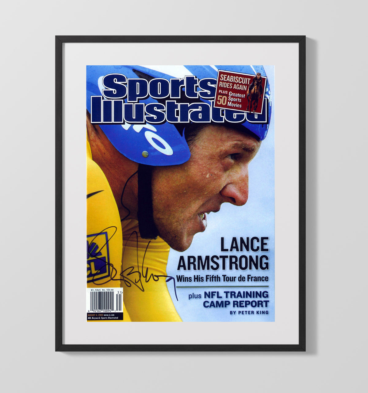 Lance Armstrong 2003 SI Fifth Tour de France Cover 16x20 Unframed Print cycling wall art