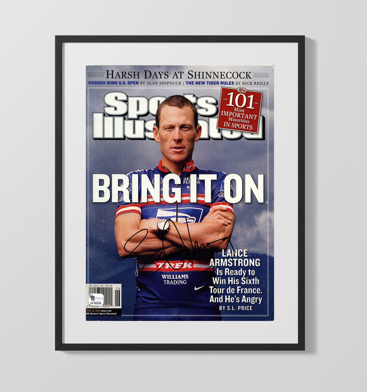 Lance Armstrong 2004 SI Bring It On Cover 16x20 Unframed Print cycling wall art