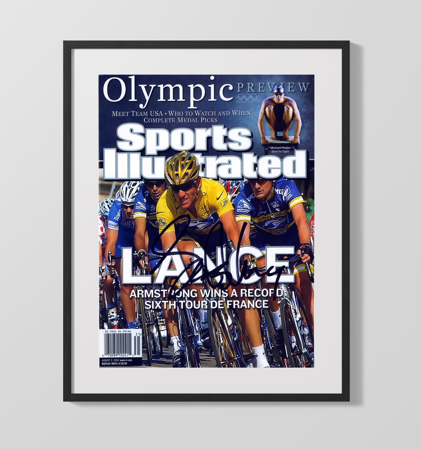 Lance Armstrong 2004 SI Tour de France Pack Cover 16x20 Unframed Print cycling wall art