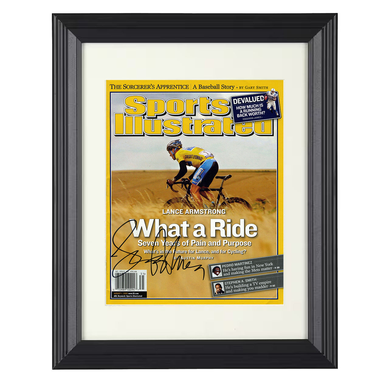 Lance Armstrong – What a Ride 2005 SI 8x10 matted black framed cycling wall art