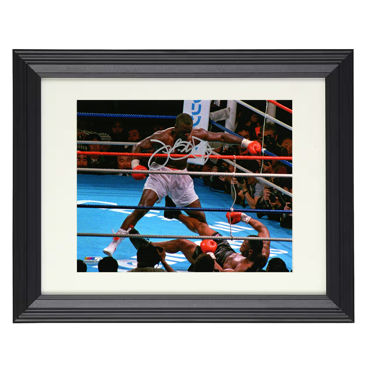 Buster Douglas and Mike Tyson - Upset of the Century 8x10 black framed boxing print