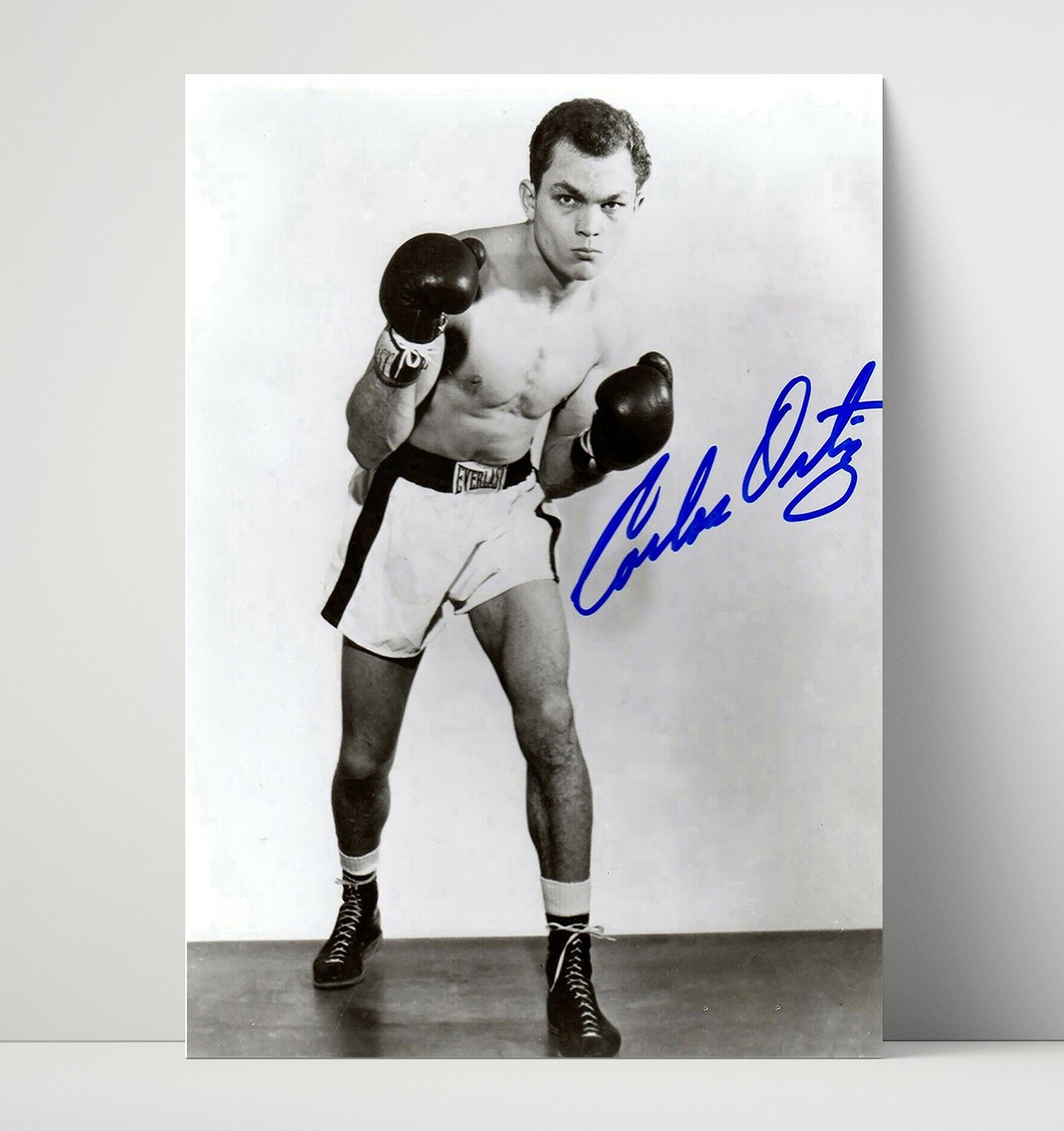Carlos Ortiz – Fighting Stance unframed boxing poster print