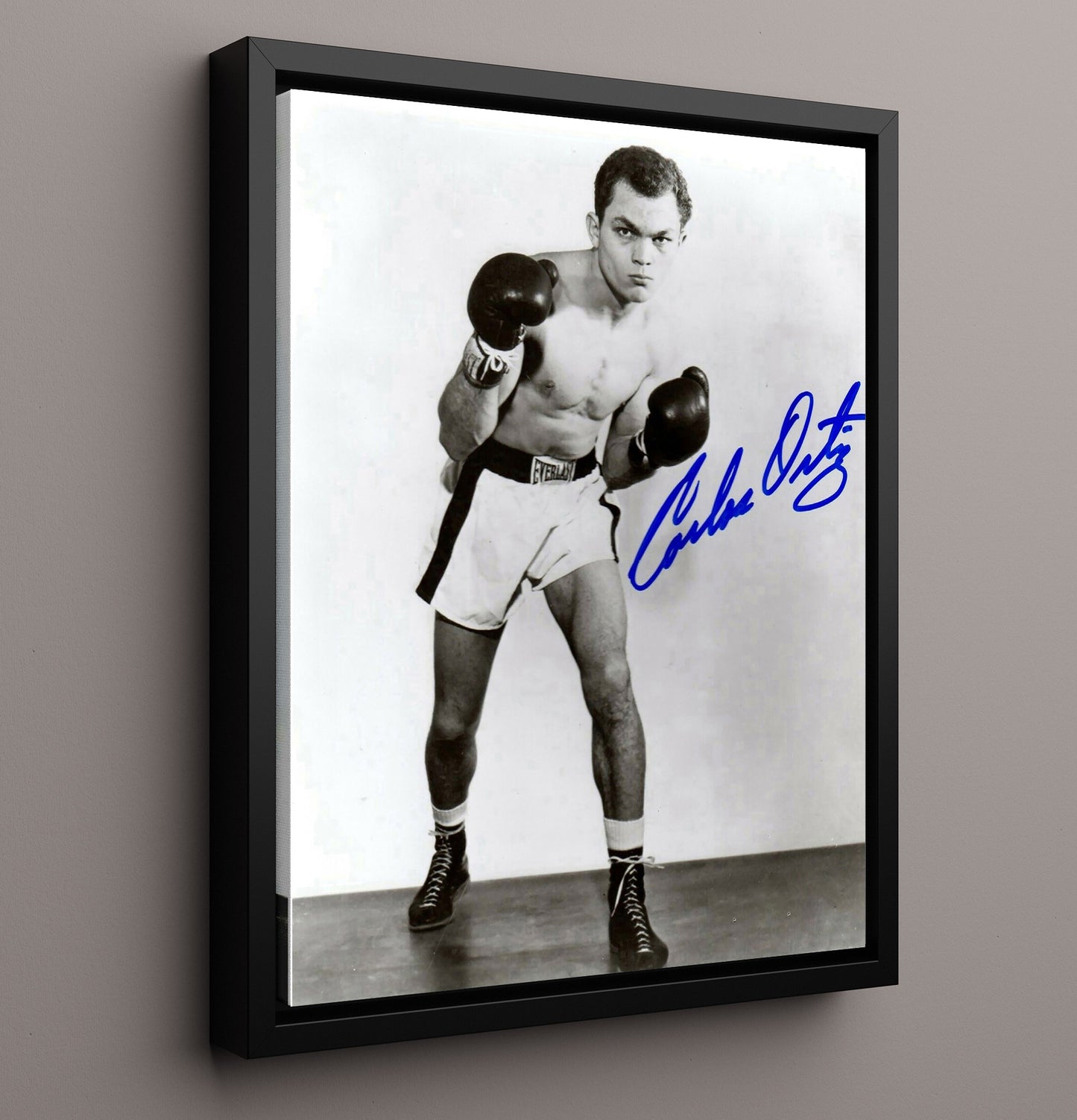 Carlos Ortiz Fighting Stance Portrait 20x24 Canvas boxing wall art