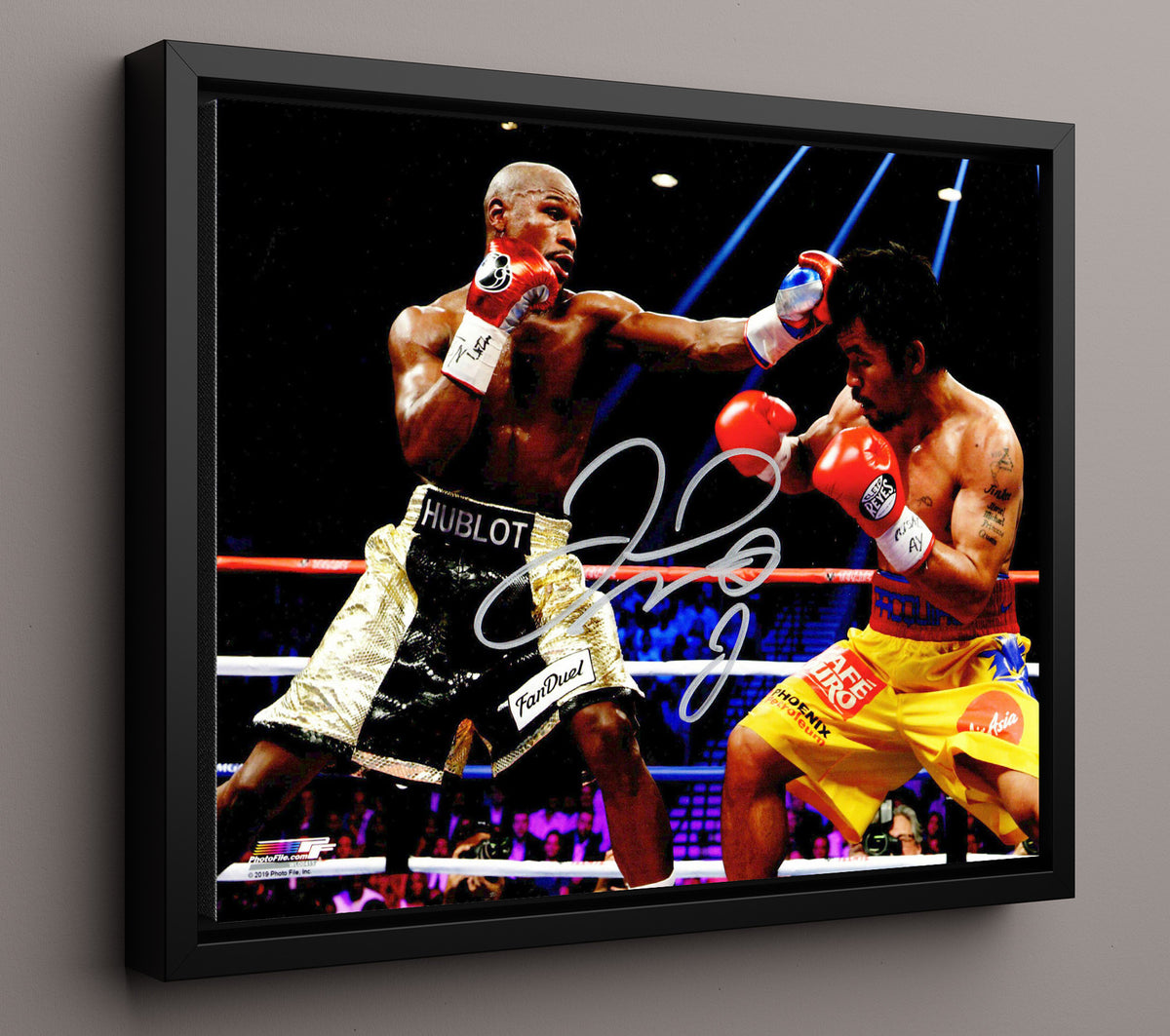 Floyd Mayweather Jr and Manny Pacquiao The Money Fight 20x24 Canvas boxing wall art