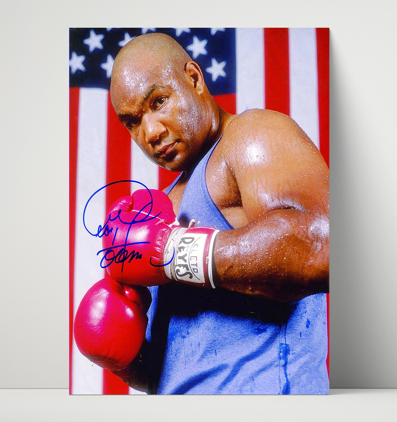 George Foreman – American Flag unframed boxing poster print