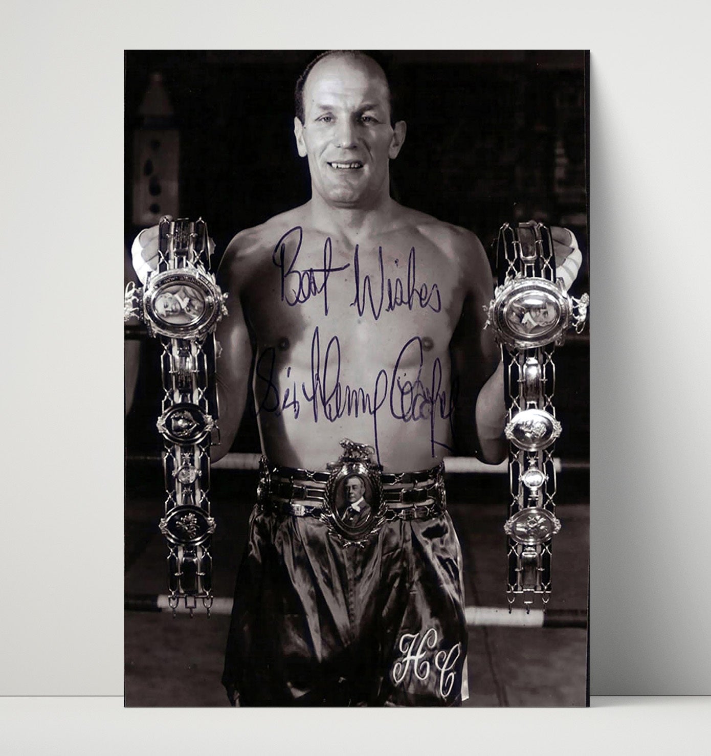 Henry Cooper – Championship Belts unframed boxing poster print