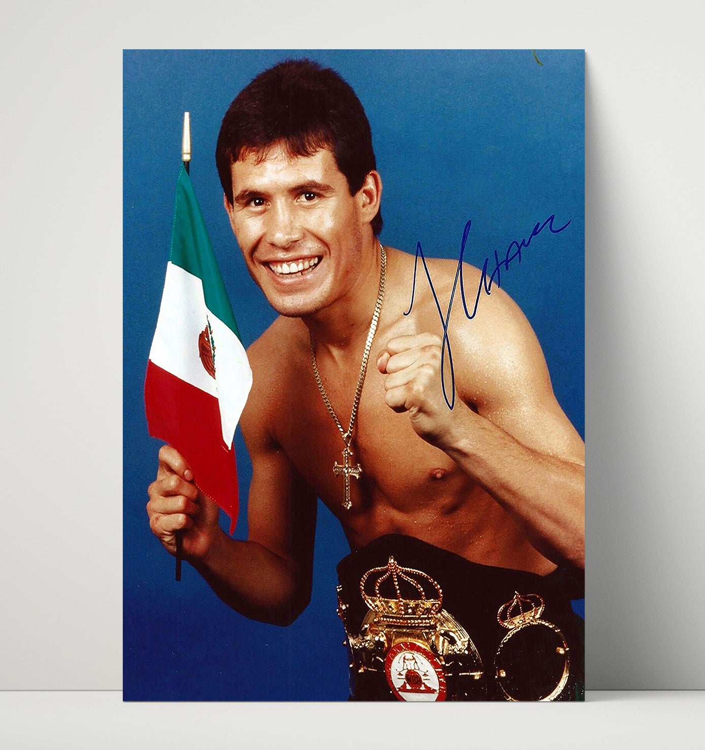 Julio Cesar Chavez – Championship Belts unframed boxing poster print
