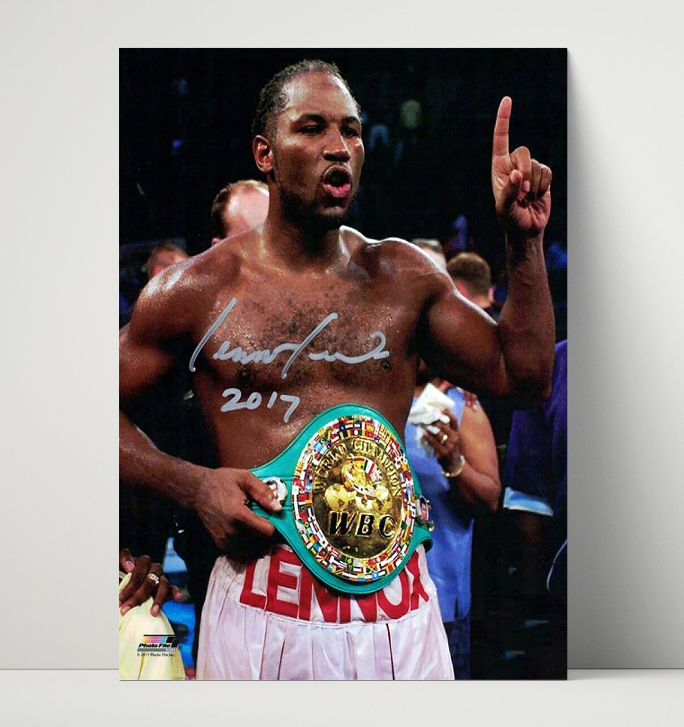 Lennox Lewis – WBC Champion Celebration 2017 unframed boxing poster print