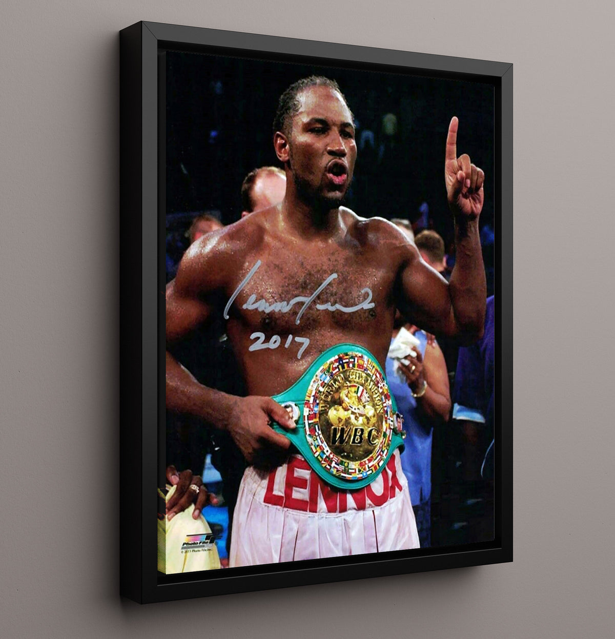 Lennox Lewis WBC Champion Celebration 2017 20x24 Canvas boxing wall art