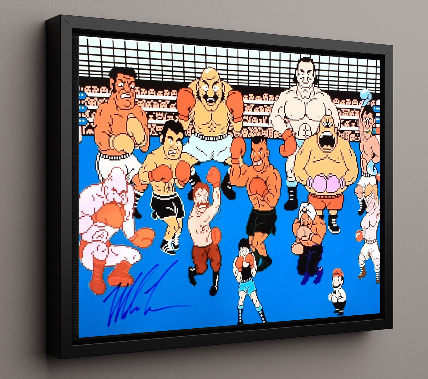 Mike Tyson Punch Out Cast 20x24 Canvas boxing wall art