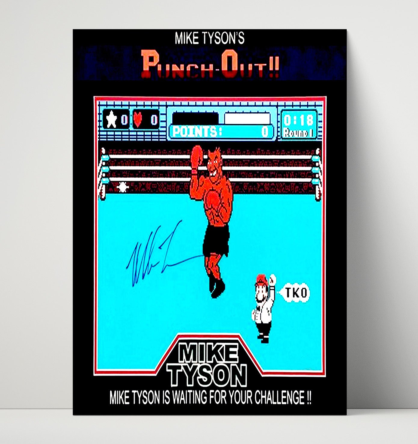 Mike Tyson – Punch Out Video Game Artwork unframed boxing poster print