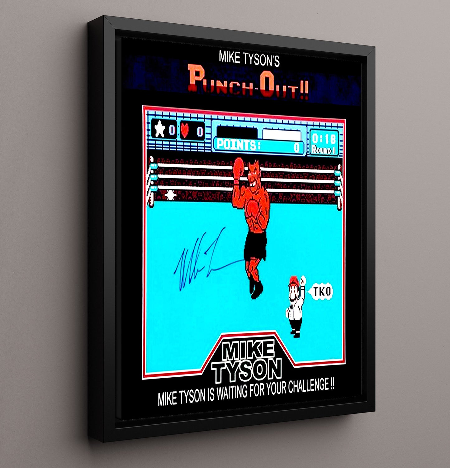 Mike Tyson Punch Out Video Game Artwork 20x24 Canvas boxing wall art