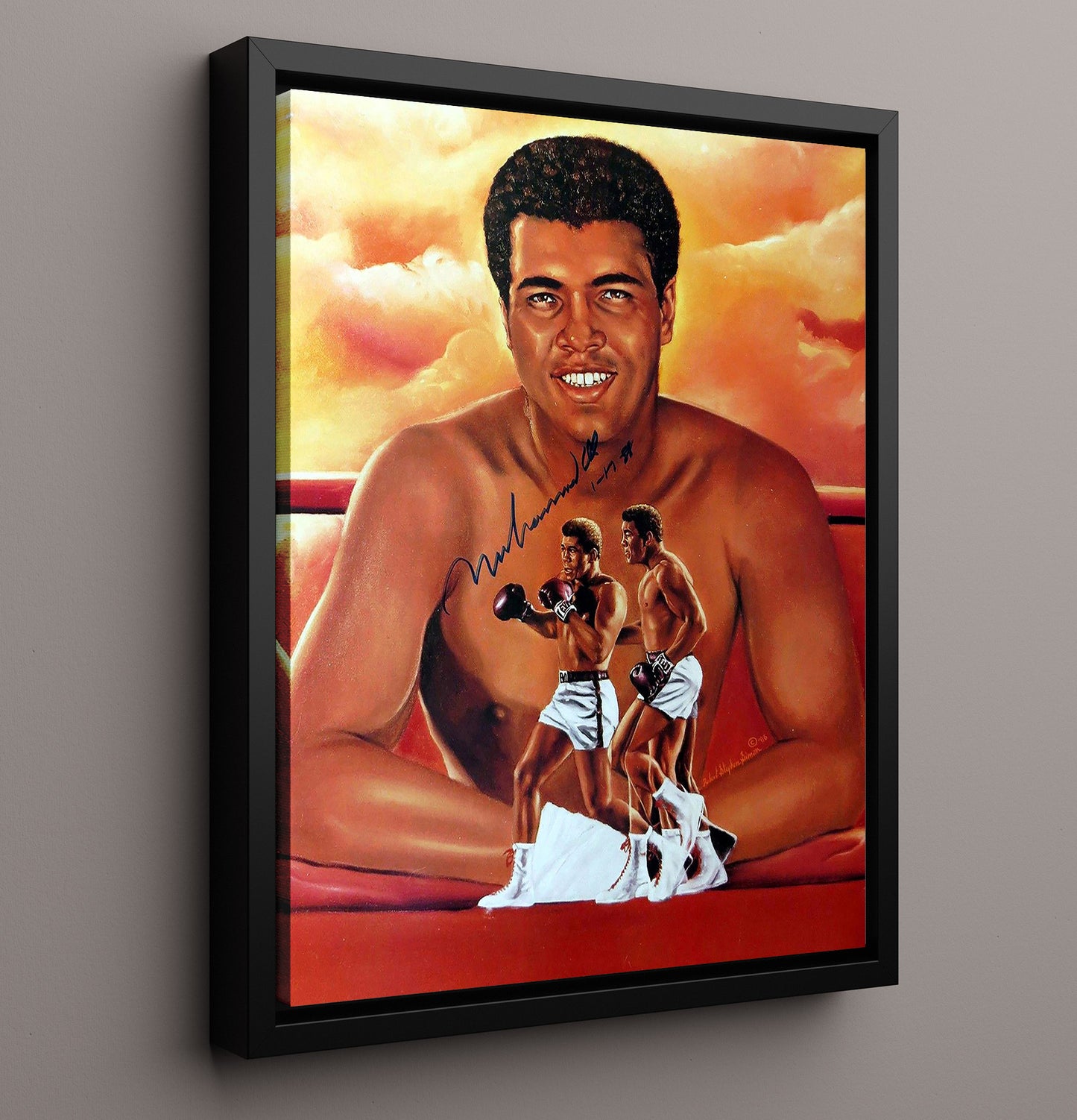 Muhammad Ali Artistic Lithograph Portrait 20x24 Canvas boxing wall art