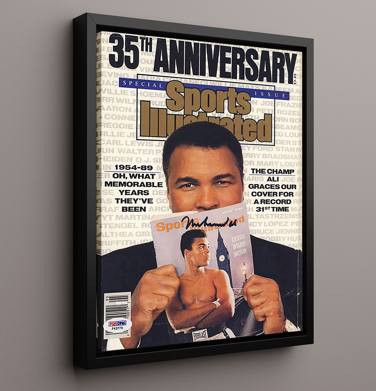 Muhammad Ali - SI 35th Anniversary Cover 16x20 Framed Canvas – Boxing Canvas Wall Art
