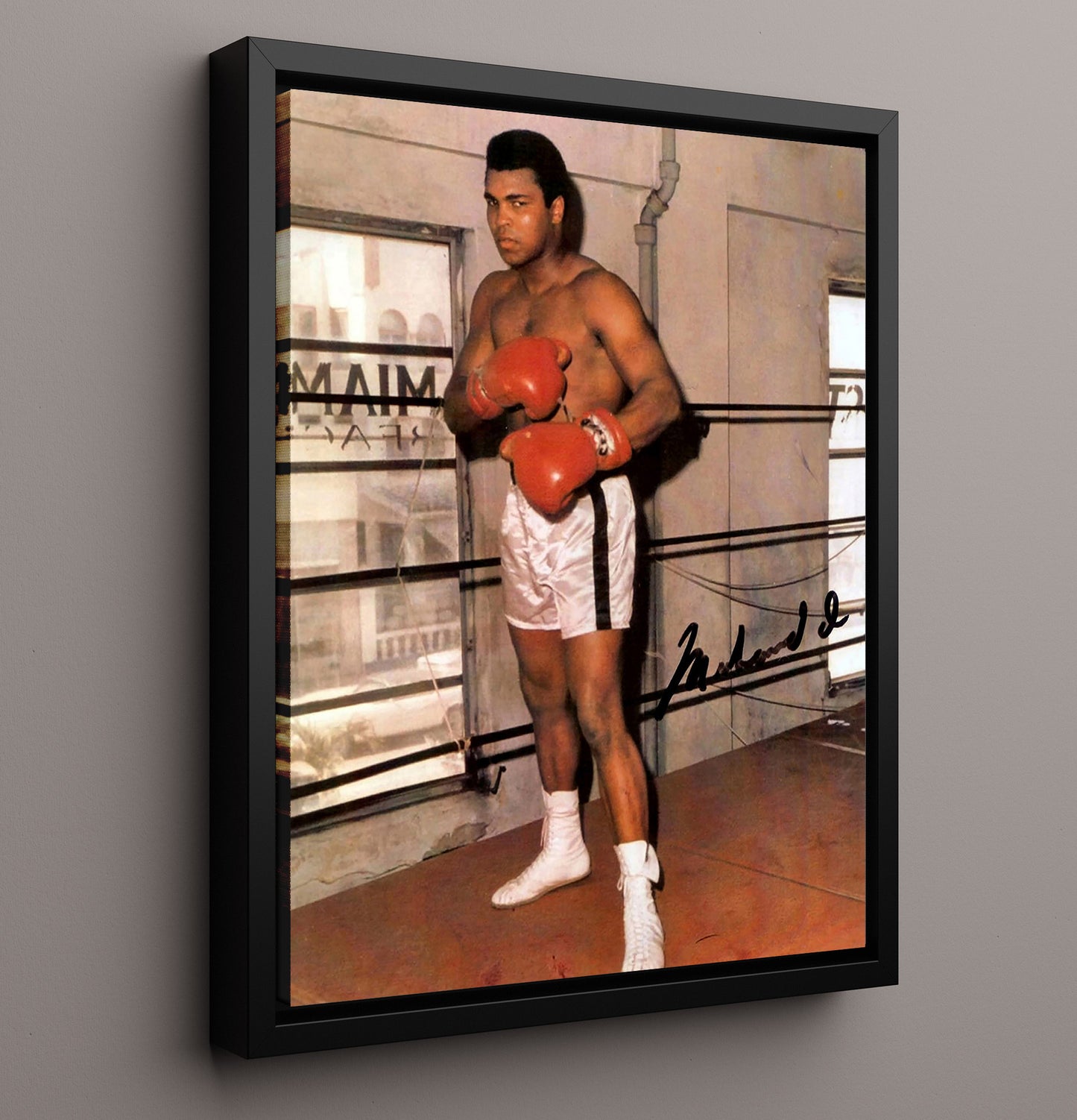 Muhammad Ali Training Pose in Ring 20x24 Canvas boxing wall art