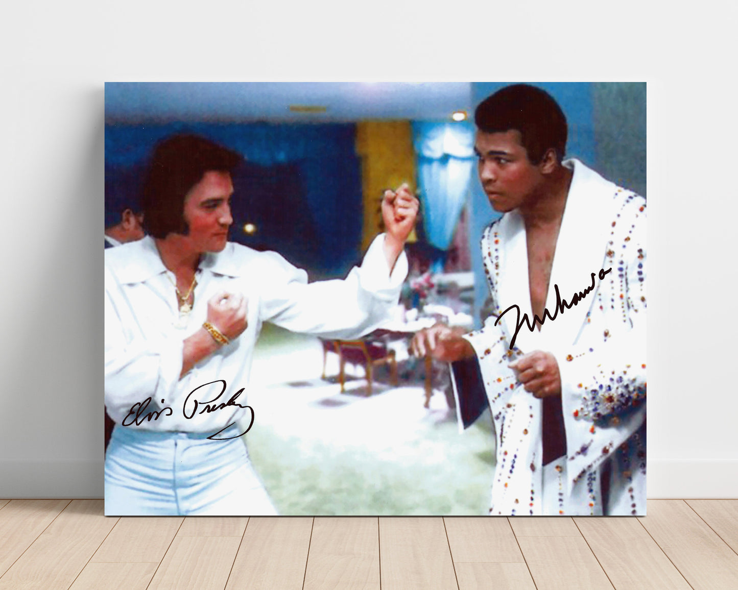 Muhammad Ali and Elvis Presley – Kings Meet unframed boxing poster print