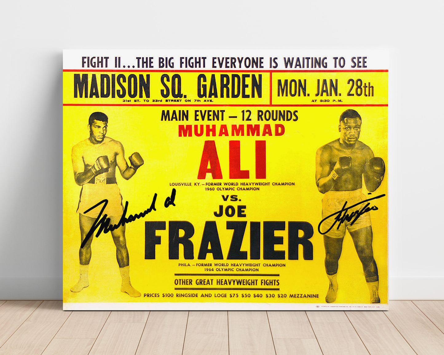 Muhammad Ali and Joe Frazier – Clash of the Titans unframed boxing poster print