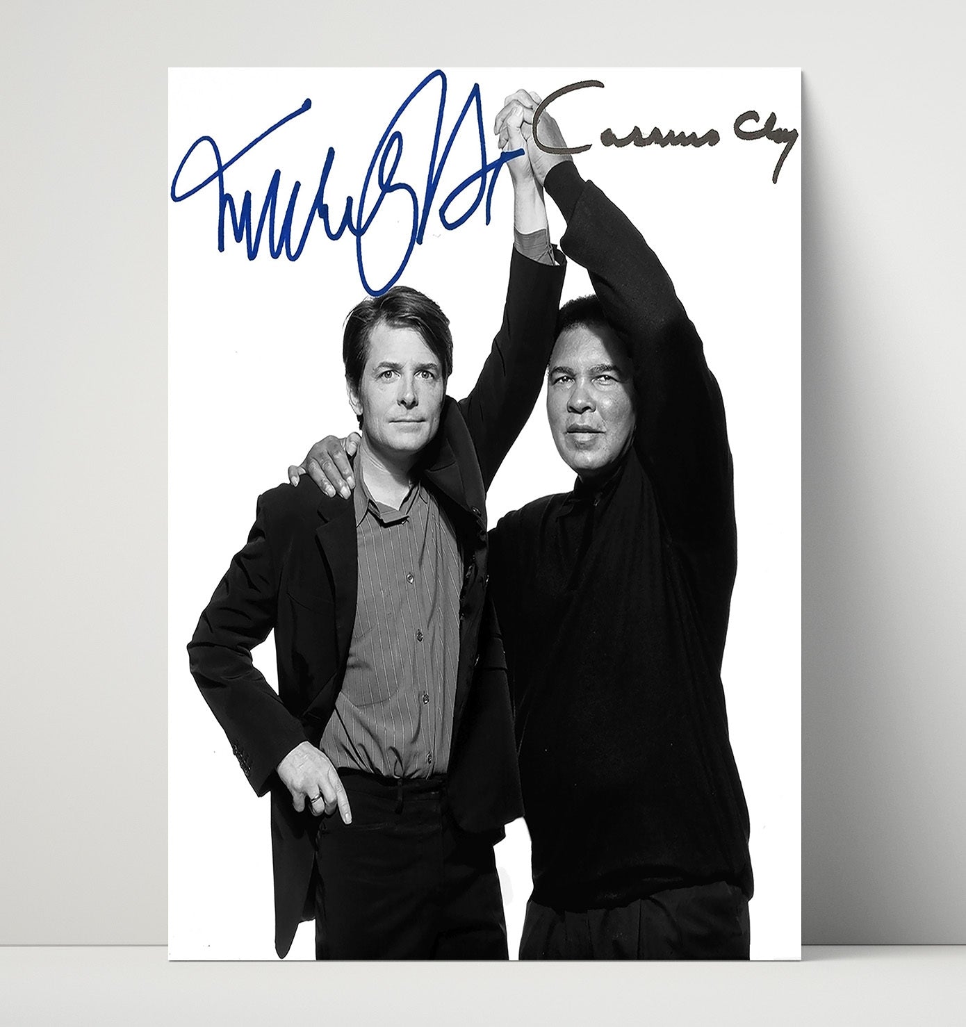 Muhammad Ali and Michael J. Fox – Charity Event unframed boxing poster print