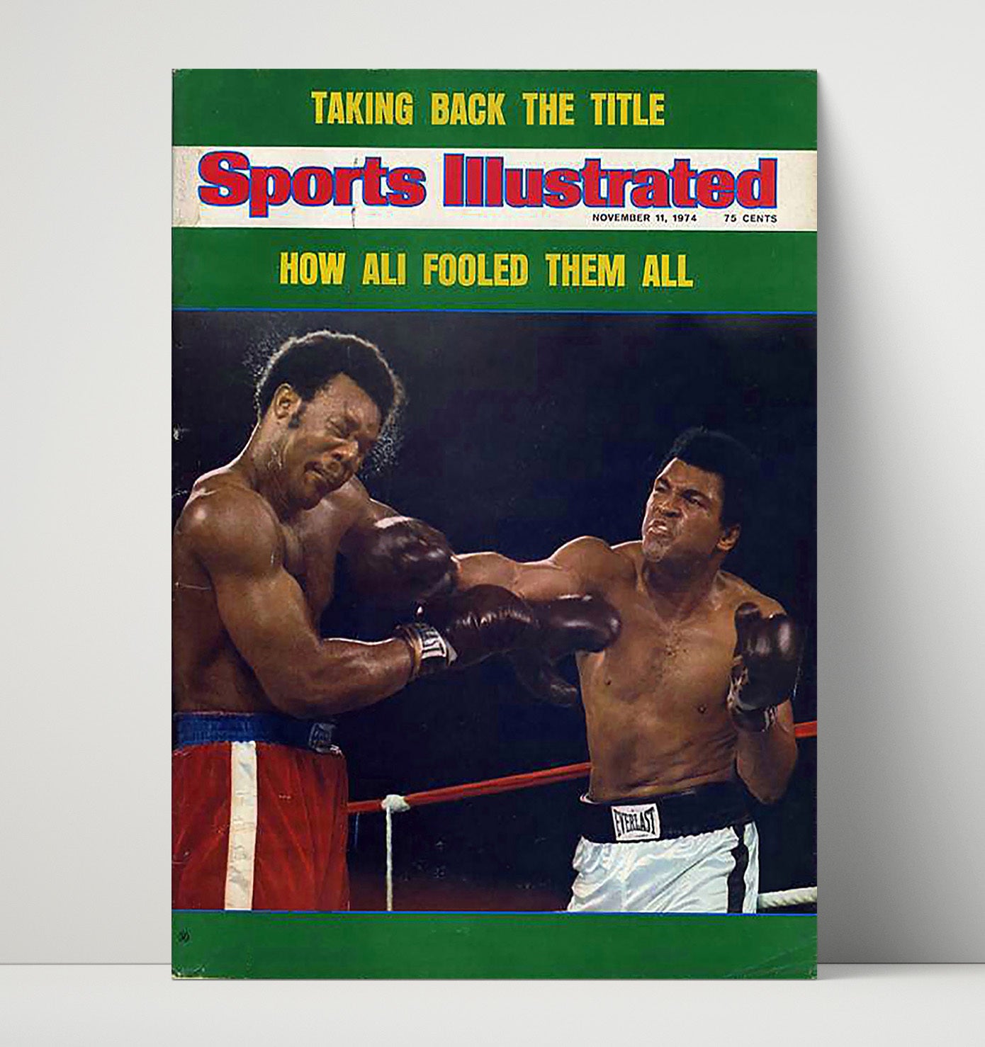 Muhammad Ali vs. George Foreman – 1974 SI unframed boxing poster print