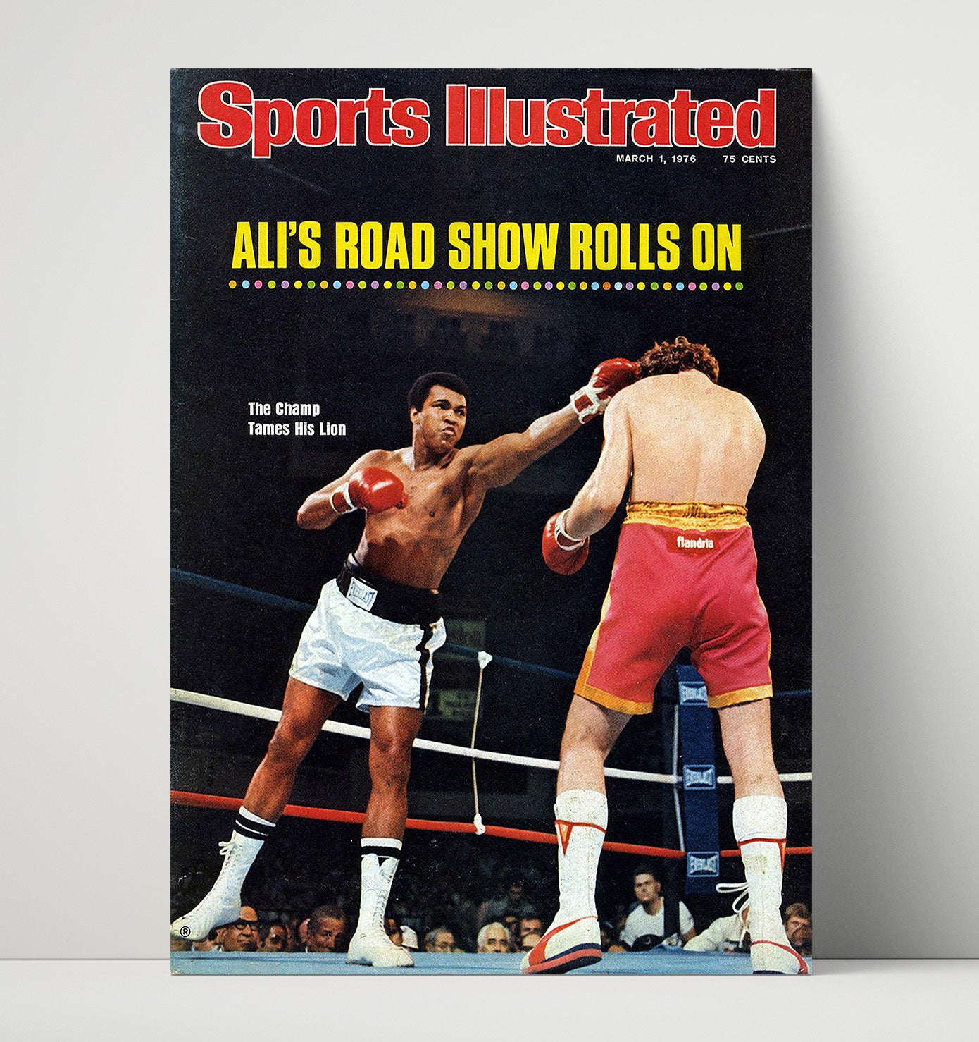 Muhammad Ali vs. Jean Pierre Coopman – 1976 SI unframed boxing poster print