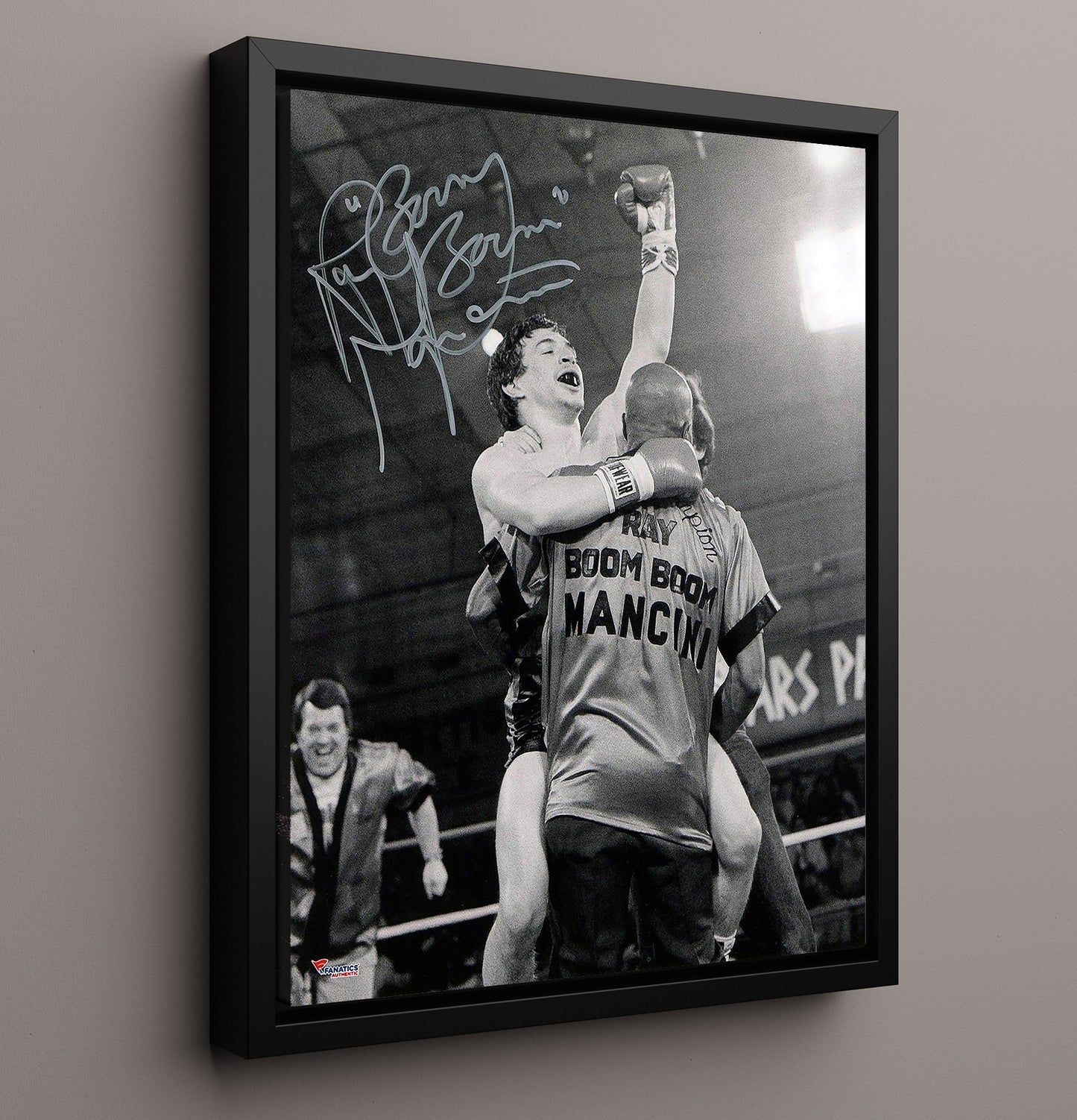 Ray Boom Boom Mancini Victory Celebration with Trainer 20x24 Canvas boxing wall art