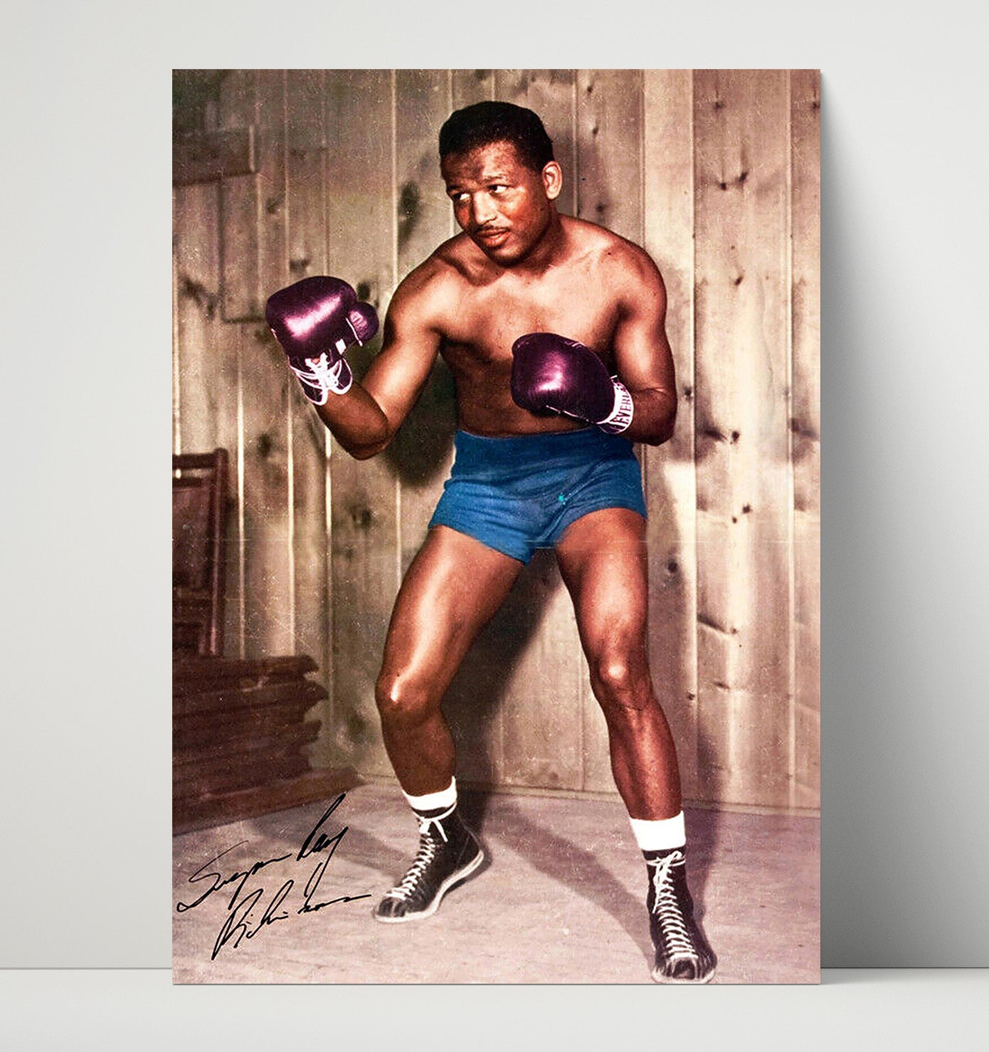 Sugar Ray Robinson – Classic Fighting Stance unframed boxing poster print