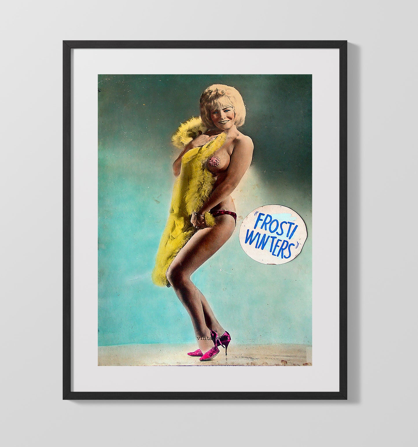 Frosti Winters Burlesque Star - Unframed Print vintage burlesque poster wall art