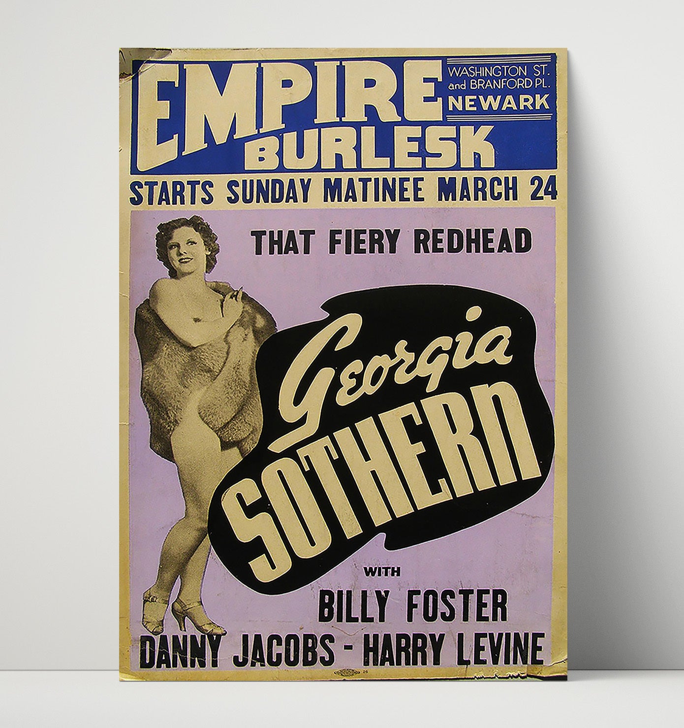 Georgia Sothern Empire Burlesk Vintage Burlesque Cabaret Wall Art 16x20 Unframed Print wall art print – Burlesque Poster decor