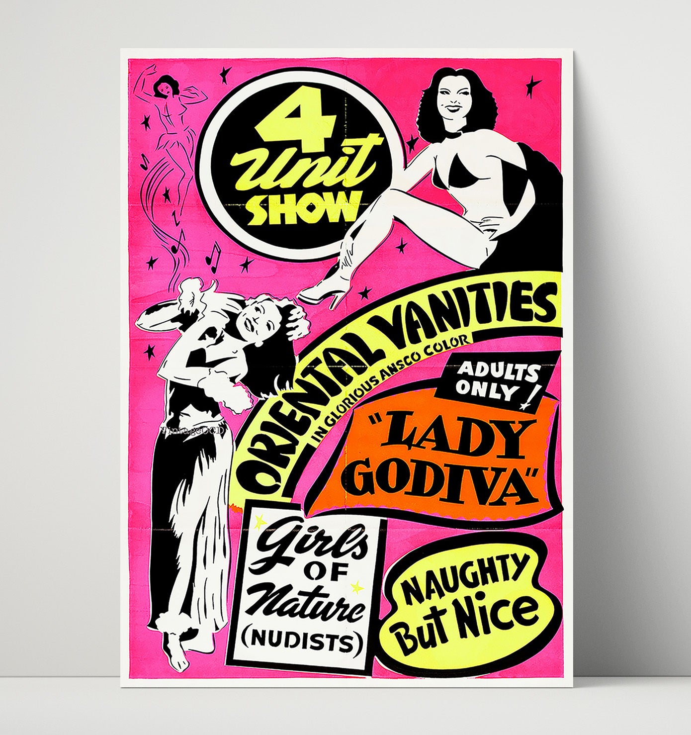Oriental Vanities Adults Only Show 16x20 Unframed Print wall art print – Burlesque Poster decor