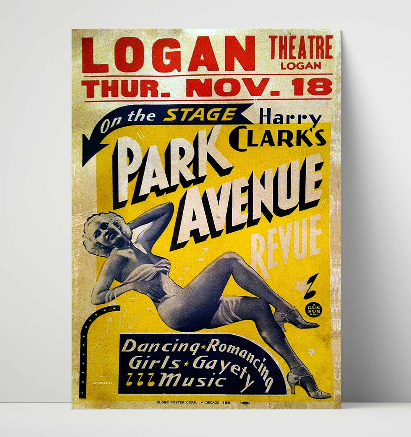 Park Avenue Revue Harry Clark 16x20 Unframed Print wall art print – Burlesque Poster decor