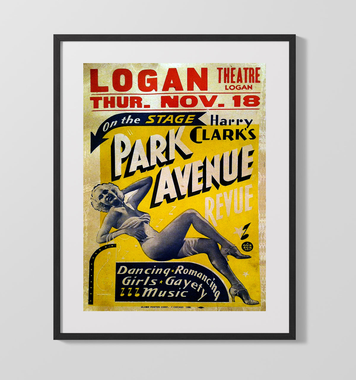 Park Avenue Revue - Harry Clark - Unframed Print vintage burlesque poster wall art