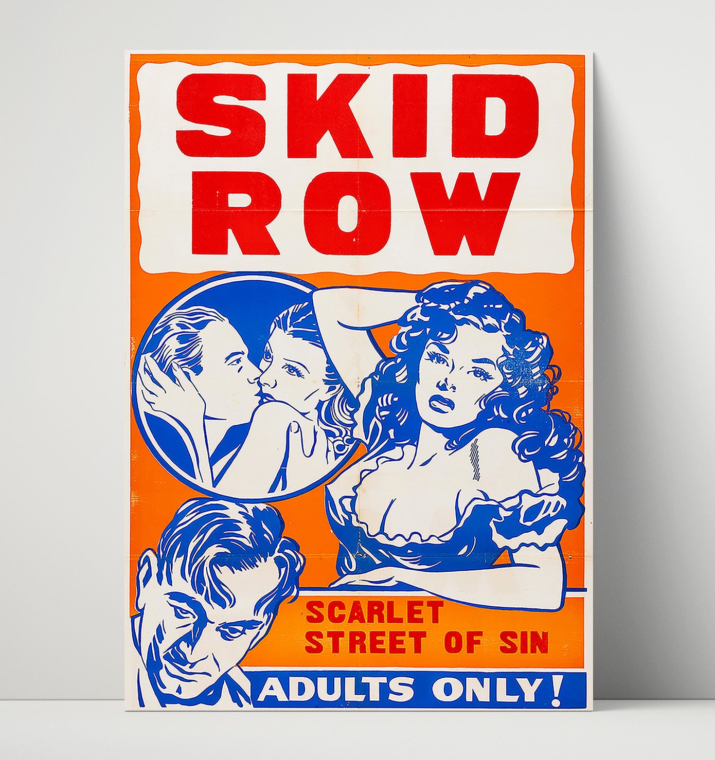 Skid Row Scarlet Street of Sin 16x20 Unframed Print wall art print – Burlesque Poster decor