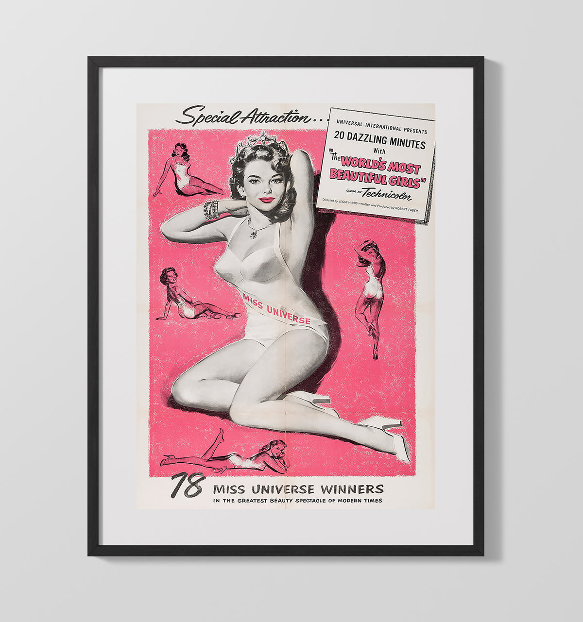 The World's Most Beautiful Girls - Miss Universe - Unframed Print vintage burlesque poster wall art