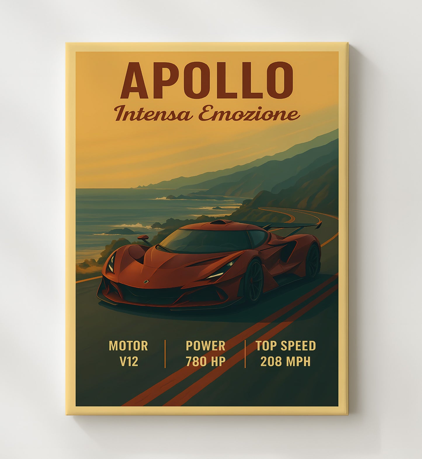 Apollo Intensa Emozione Extreme V12 Hypercar 16x20 Gallery Frame vintage automotive wall art