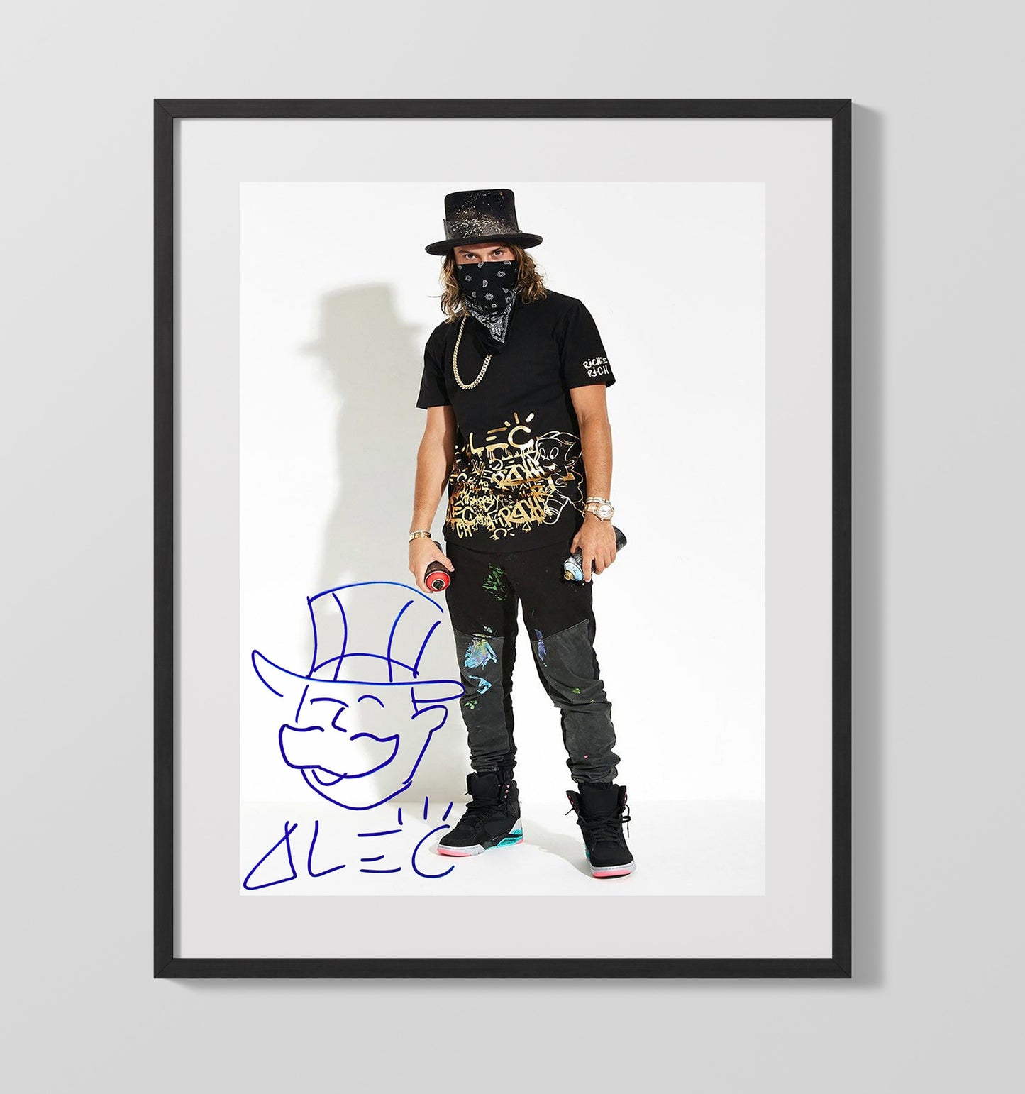 Alec Monopoly Graffiti Tag Artist 16x20 Gallery Frame celebrity wall art